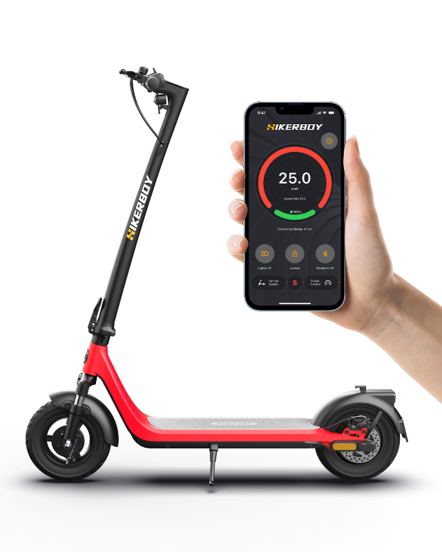 Hikerboy Curtis 10" 350 Escooter App verbunden Mit Straßenzulassung (ABE/eKFV)