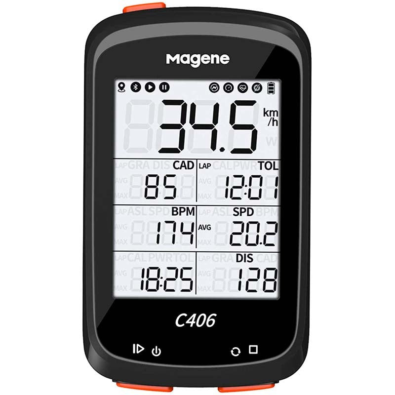 Magene C406 GPS 英語版 單車 電腦 無線 咪錶/碼錶 送伸延支架