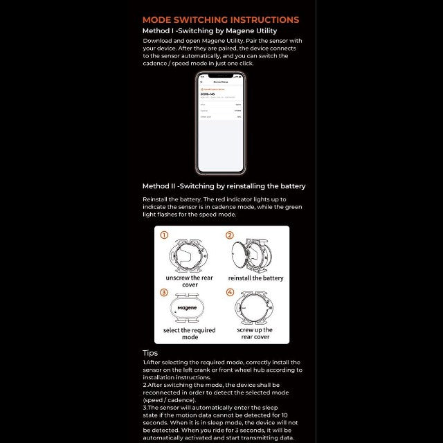 Magene S314 3rd Generation Speed/ Cadence Dual Mode sensors Speed cadence sensor dual mode waterproof Bluetooth connection ANT+