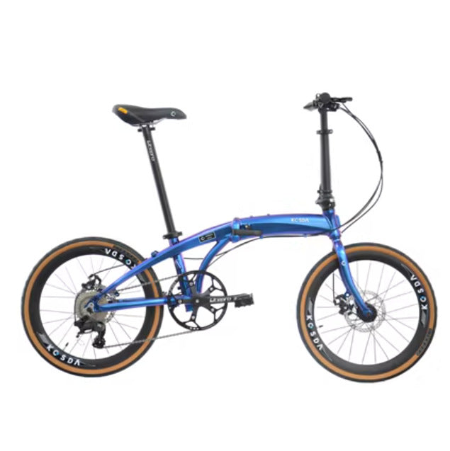 KOSDA 20" aluminum alloy 451 dolphin frame 8sp disc brake folding bicycle