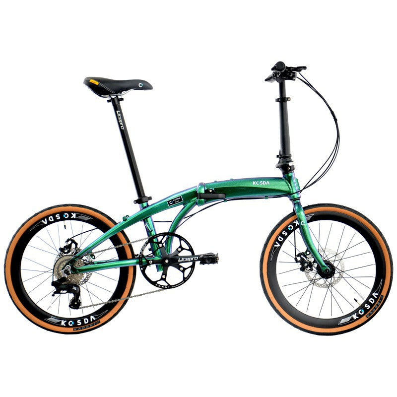 KOSDA 20" aluminum alloy 451 dolphin frame 8sp disc brake folding bicycle