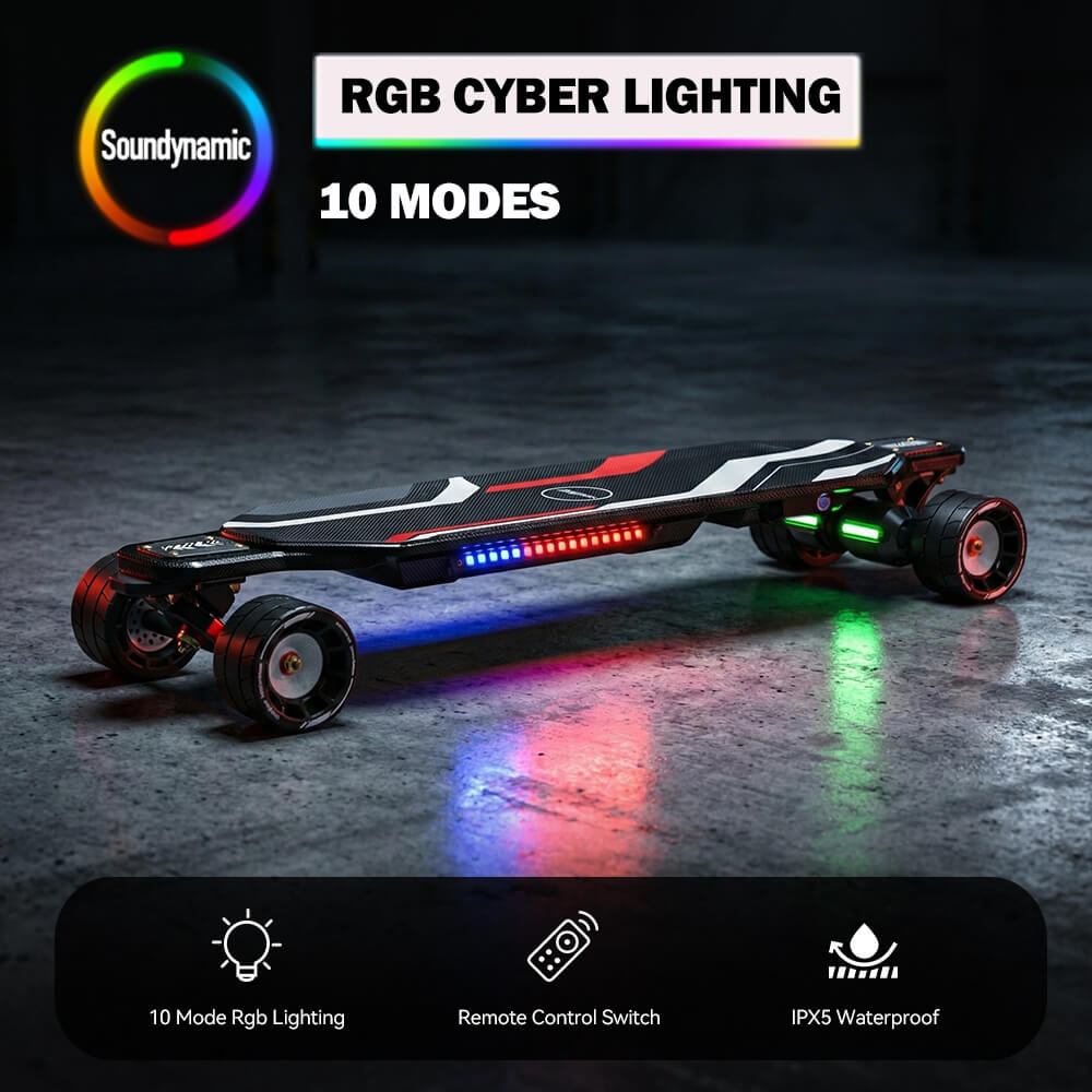 Maxfind Cyber Max Pro RC E-Skateboard Longboard | Dual-Motor 900W, 50km Reichweite