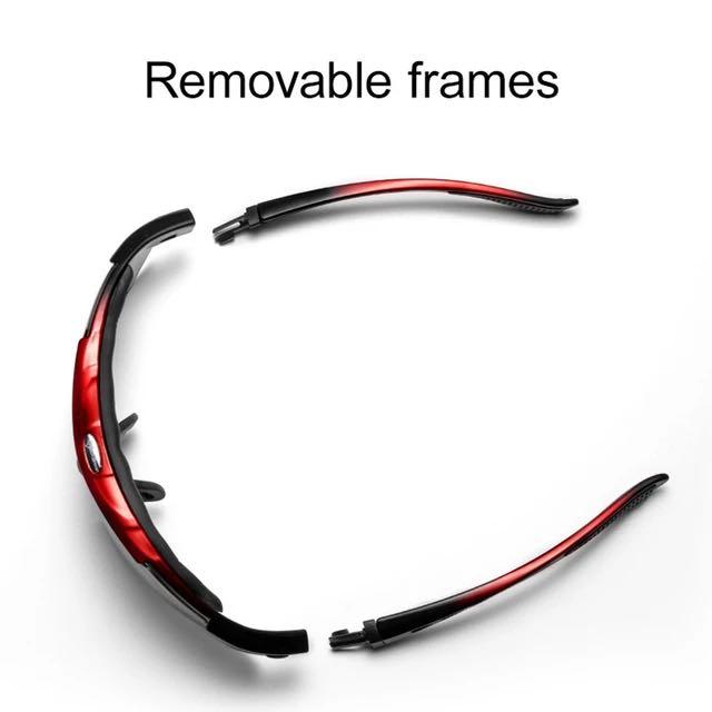 Rockbros Interchangeable Lens Cycling Glasses Outdoor Sports Sunglasses Sunscreen with 5 Lenses 