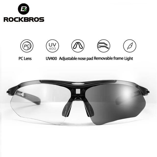 Rockbros Interchangeable Lens Cycling Glasses Outdoor Sports Sunglasses Sunscreen with 5 Lenses 