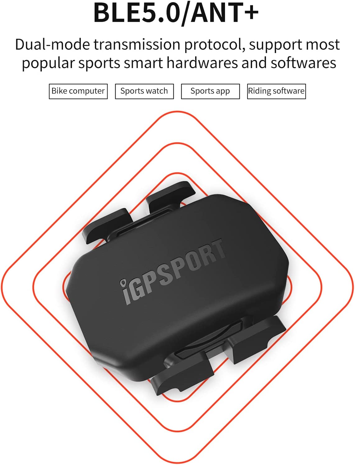 iGPSPORT Speed Cadence Sensor ANT+ & Bluetooth RPM Cycling SPD70 CAD70