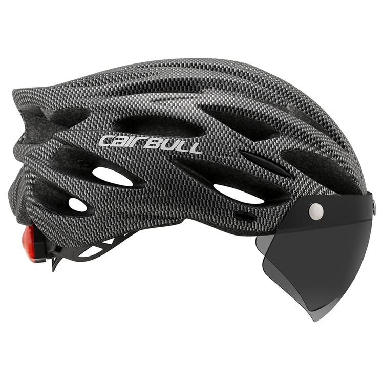 Cairbull ALLROAD 公路山地單車頭盔 磁吸風鏡 LED燈 炭纖灰