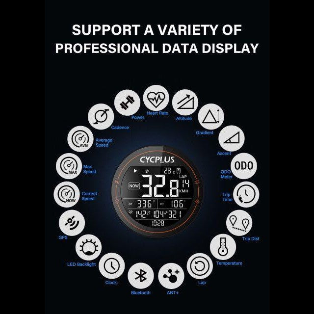 Cycplus M2 cycling computer Bike Computer Speed ​​/ Cadence HRM Bundle