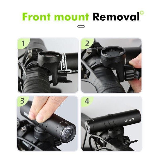 Giyo Bicycle Headlight 600 Lumens Ceiling/Formal Mounting Rotatable Lens Waterproof and Anti-glare Head Light 600 Lumen Anti-glare