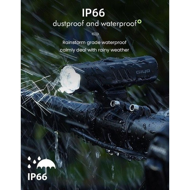 Giyo Bicycle Headlight 600 Lumens Ceiling/Formal Mounting Rotatable Lens Waterproof and Anti-glare Head Light 600 Lumen Anti-glare