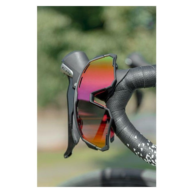 Rockbros Outdoor Sunglasses Sports Sunscreen Glasses Interchangeable Polarized Mirror Gradient Mirror Black Red Frame Outdoor Sunglasses 