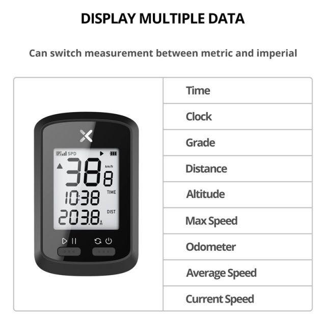 XOSS G+/G Plus 無線 公路 單車咪錶 GPS 行車速度 距離 定位功能  (英文版)